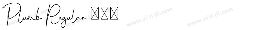 Plumb Regular字体转换